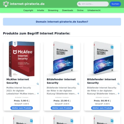 Screenshot internet-piraterie.de