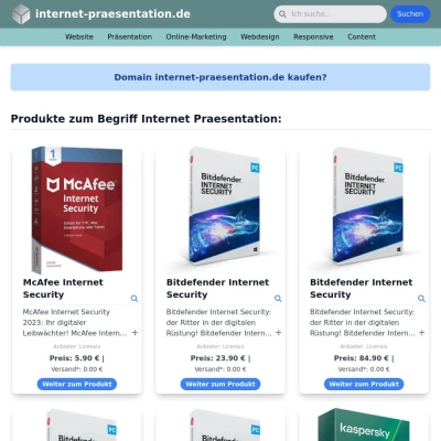 Screenshot internet-praesentation.de