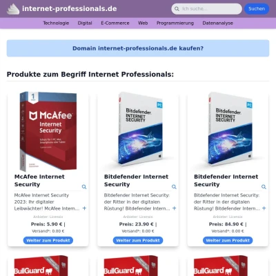 Screenshot internet-professionals.de