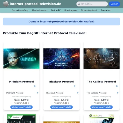 Screenshot internet-protocol-television.de