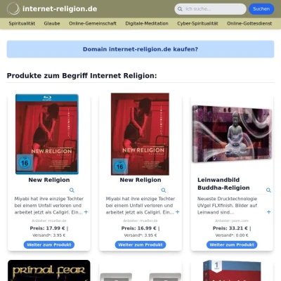 Screenshot internet-religion.de