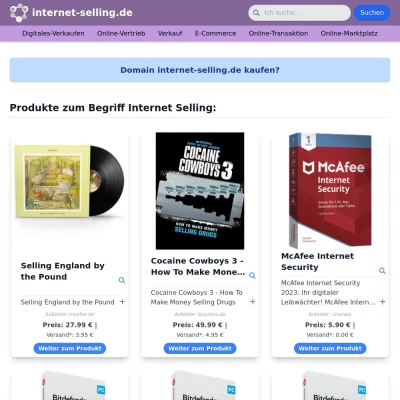 Screenshot internet-selling.de