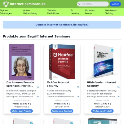 Screenshot internet-seminare.de