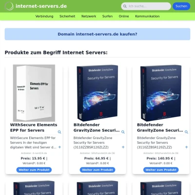 Screenshot internet-servers.de