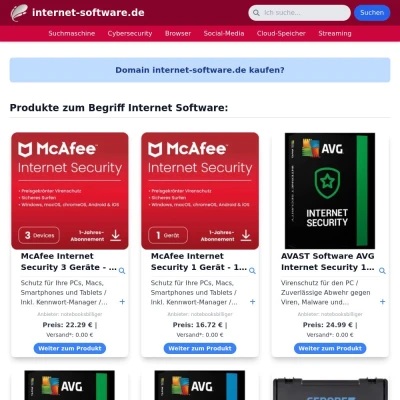 Screenshot internet-software.de