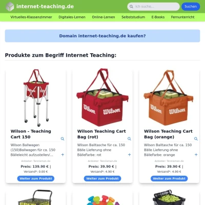 Screenshot internet-teaching.de