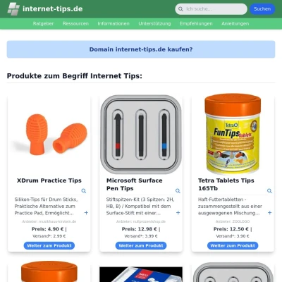 Screenshot internet-tips.de