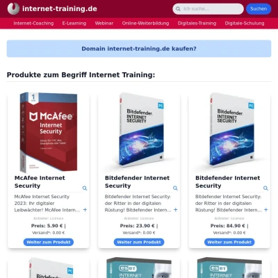 Screenshot internet-training.de