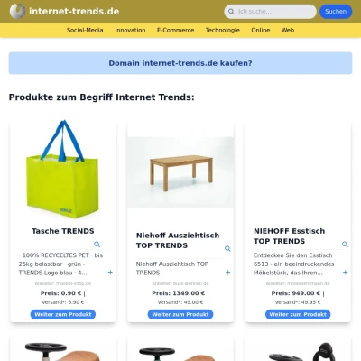 Screenshot internet-trends.de