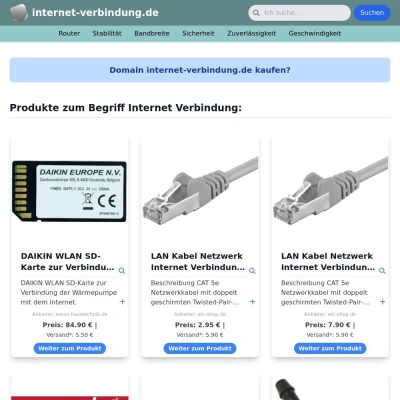 Screenshot internet-verbindung.de