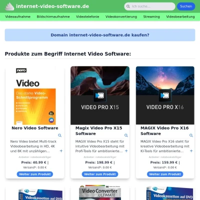 Screenshot internet-video-software.de