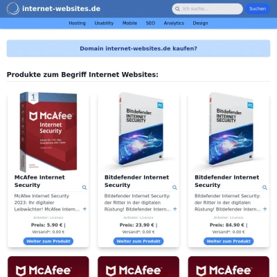 Screenshot internet-websites.de