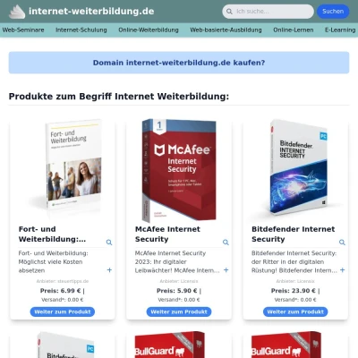 Screenshot internet-weiterbildung.de