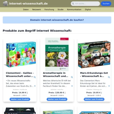 Screenshot internet-wissenschaft.de