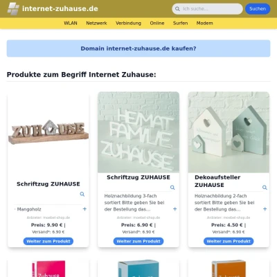 Screenshot internet-zuhause.de
