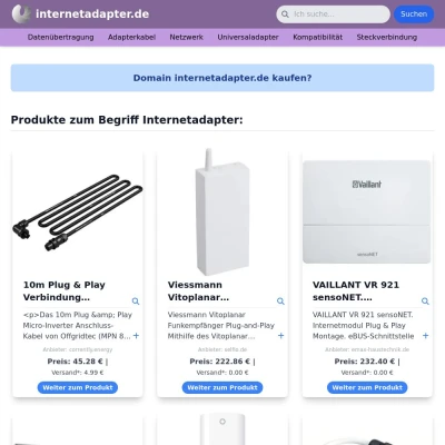 Screenshot internetadapter.de