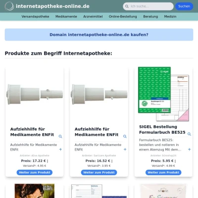 Screenshot internetapotheke-online.de