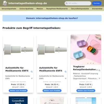 Screenshot internetapotheken-shop.de