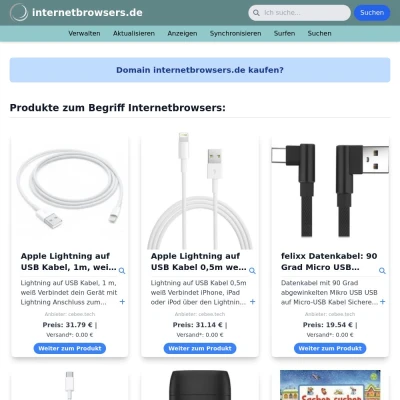 Screenshot internetbrowsers.de