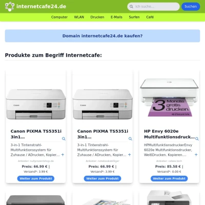 Screenshot internetcafe24.de