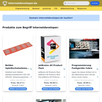 Screenshot internetdeveloper.de