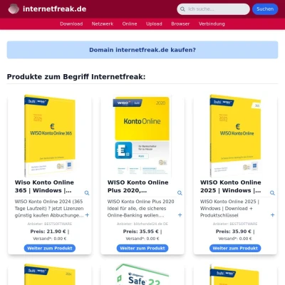 Screenshot internetfreak.de