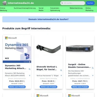 Screenshot internetmedia24.de