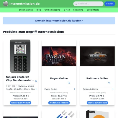 Screenshot internetmission.de