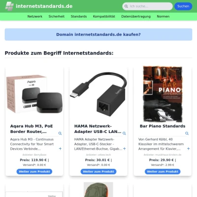 Screenshot internetstandards.de