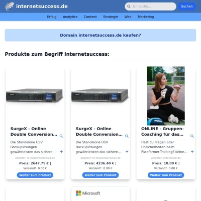 Screenshot internetsuccess.de