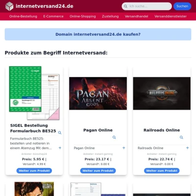 Screenshot internetversand24.de