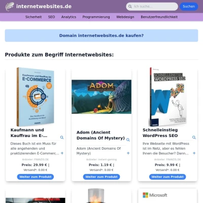 Screenshot internetwebsites.de