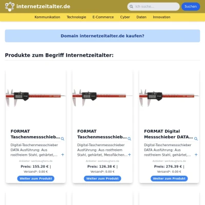 Screenshot internetzeitalter.de