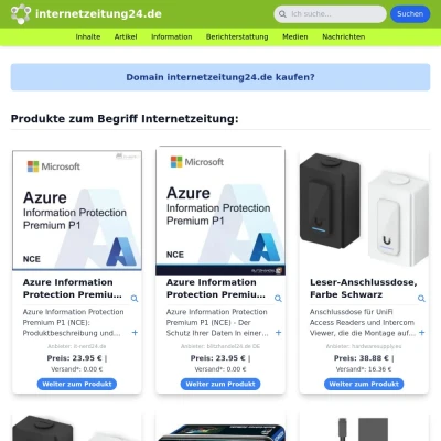 Screenshot internetzeitung24.de