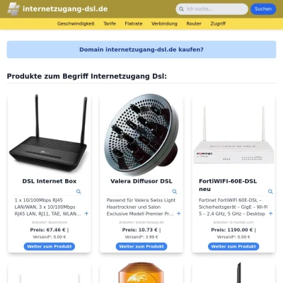 Screenshot internetzugang-dsl.de