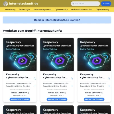 Screenshot internetzukunft.de