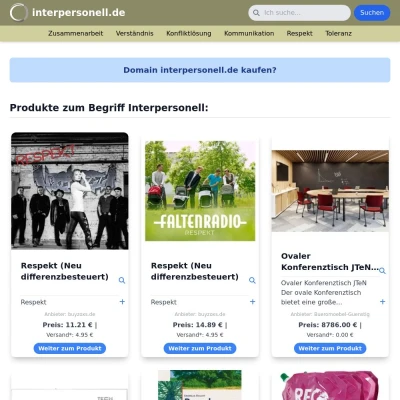 Screenshot interpersonell.de