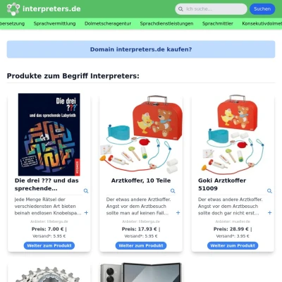 Screenshot interpreters.de