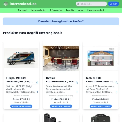 Screenshot interregional.de