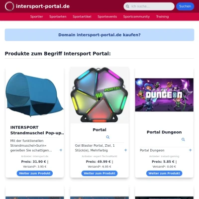 Screenshot intersport-portal.de