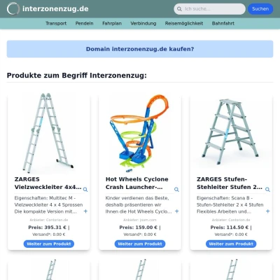 Screenshot interzonenzug.de