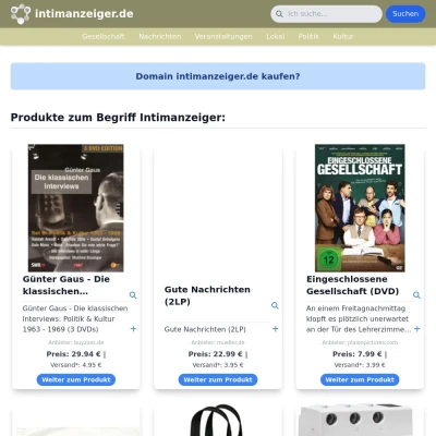 Screenshot intimanzeiger.de