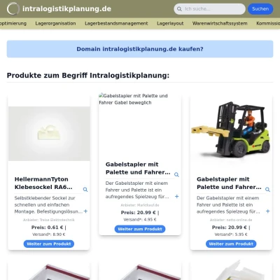 Screenshot intralogistikplanung.de