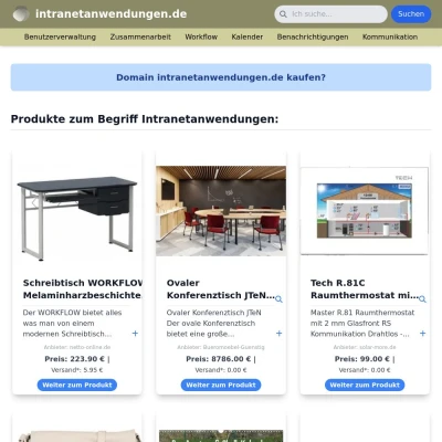 Screenshot intranetanwendungen.de