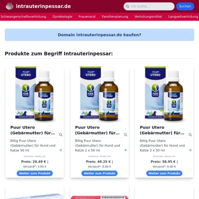 Screenshot intrauterinpessar.de