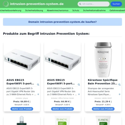 Screenshot intrusion-prevention-system.de
