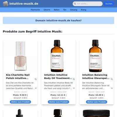 Screenshot intuitive-musik.de