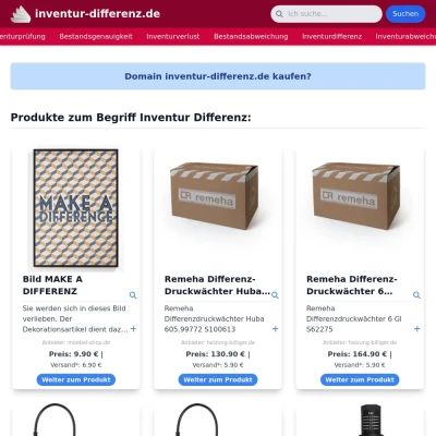 Screenshot inventur-differenz.de
