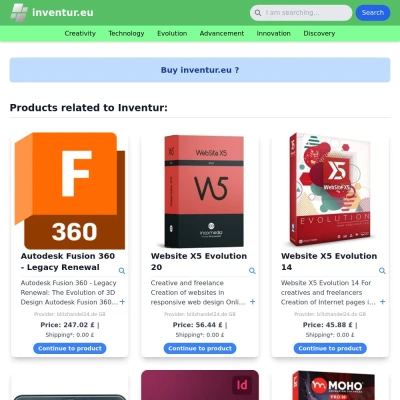 Screenshot inventur.eu