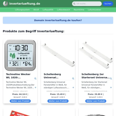 Screenshot inverterlueftung.de